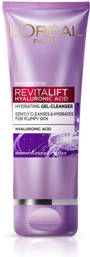 L'Oréal Paris Revitalift Hyaluronic Acid Hydrating Gel Cleanser, 50 ml | Gentle Facewash for women | Cleanses impurities & makeup residue 50ml Face Wash Price in India