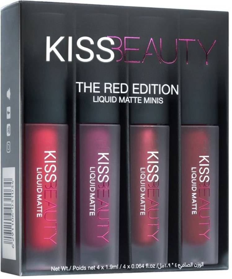Kiss Beauty Liquid matte lipstick - Red edition Price in India