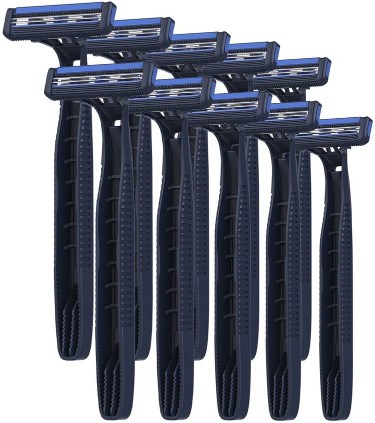 LetsShave Pro 2 Plus Disposable Razor - Open Flow Cartridge Razor (Pack of 10)