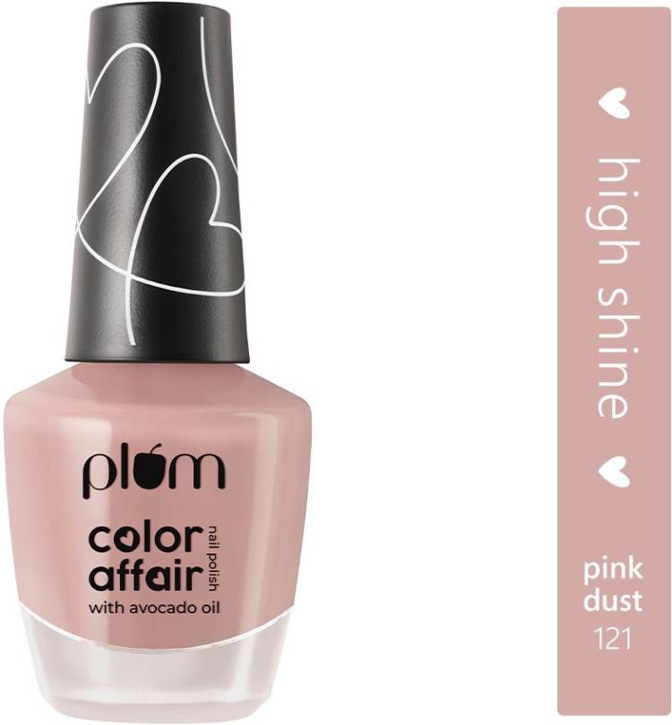 Plum Color Affair Nail Polish - Pink Dust - 121 | 7-Free Formula | High Shine & Plump Finish | 100% Vegan & Cruelty Free Pink Dust Price in India