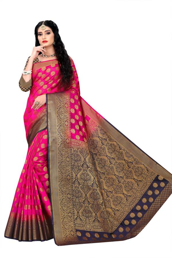 Woven Banarasi Nylon Blend Saree