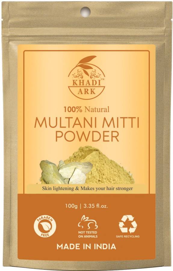 Khadi Ark 100% Pure Natural Multani Mitti Powder for Natural Glowing Price in India