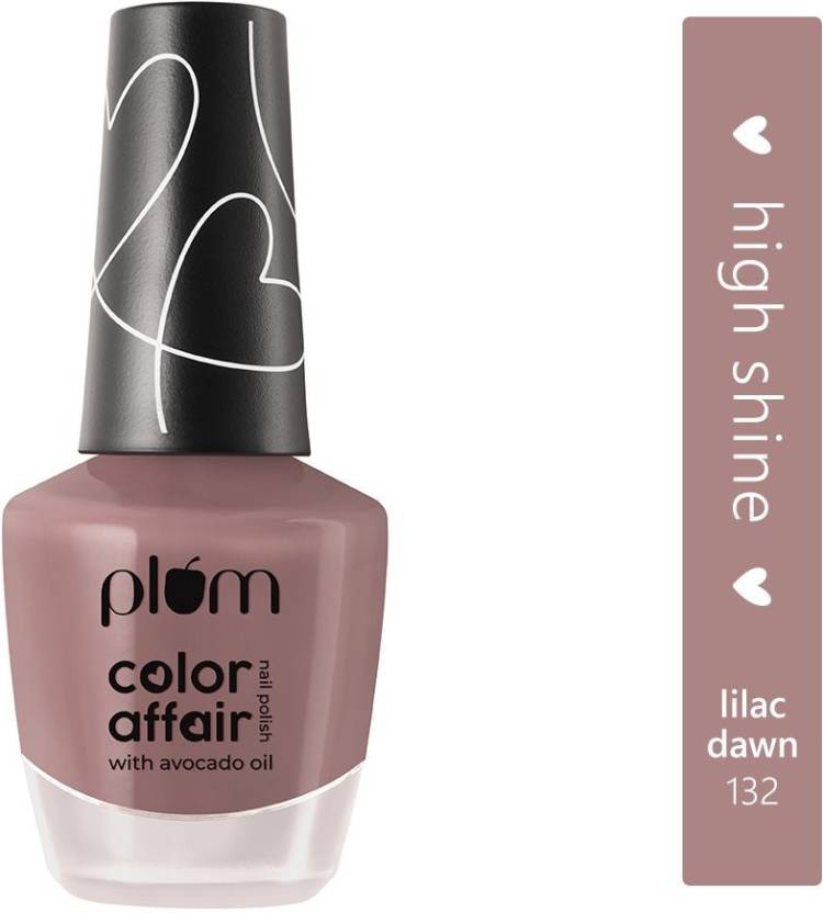 Plum Color Affair Nail Polish - Lilac Dawn - 132 | 7-Free Formula | High Shine & Plump Finish | 100% Vegan & Cruelty Free (Lilac Dawn - 132) Price in India