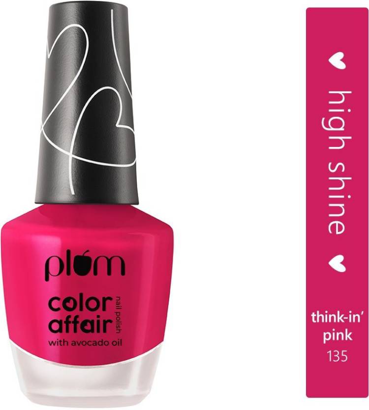 Plum Color Affair Nail Polish - Think-in’ Pink - 135 | 7-Free Formula | High Shine & Plump Finish | 100% Vegan & Cruelty Free (Think-in’ Pink - 135) Price in India