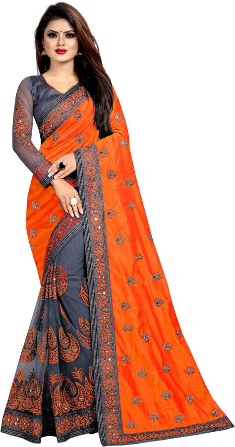 Embellished Fashion Net Saree Price in India