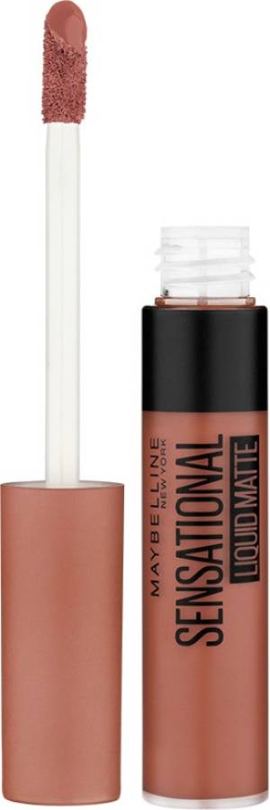 MAYBELLINE NEW YORK Sensational Liquid Matte Lipstick, NU01 Bare It All, 7 g - Liquid Lipstick Shades Delivering Intense Matte Color Effect Price in India