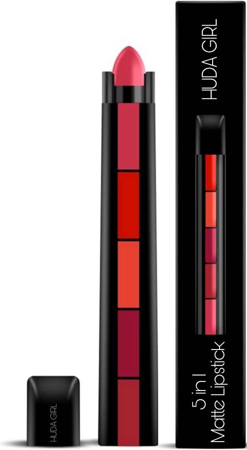 Huda Girl Beauty Fab Red Edition 5 in 1 Pocket Matte Lipstick Price in India