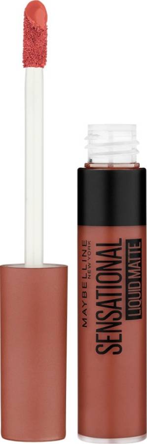 MAYBELLINE NEW YORK Sensational Liquid Matte Lipstick, NU02 Strip It Off, 7 g - Liquid Lipstick Shades Delivering Intense Matte Color Effect Price in India