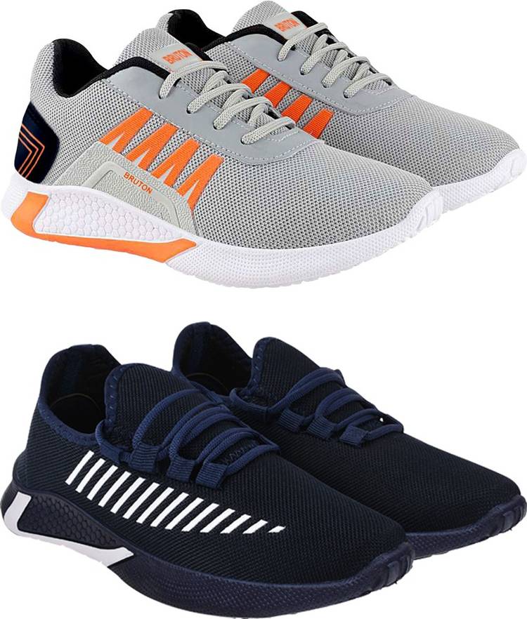 Modern & Trendy Collection Combo Pack of 02 Shoes for Men Casual Sneakers & Outdoor Walking Shoes for Men Sport Shoes for Men Running Gym Cycling & Trekking Rock Climbing Shoes for Men Sneakers For Men