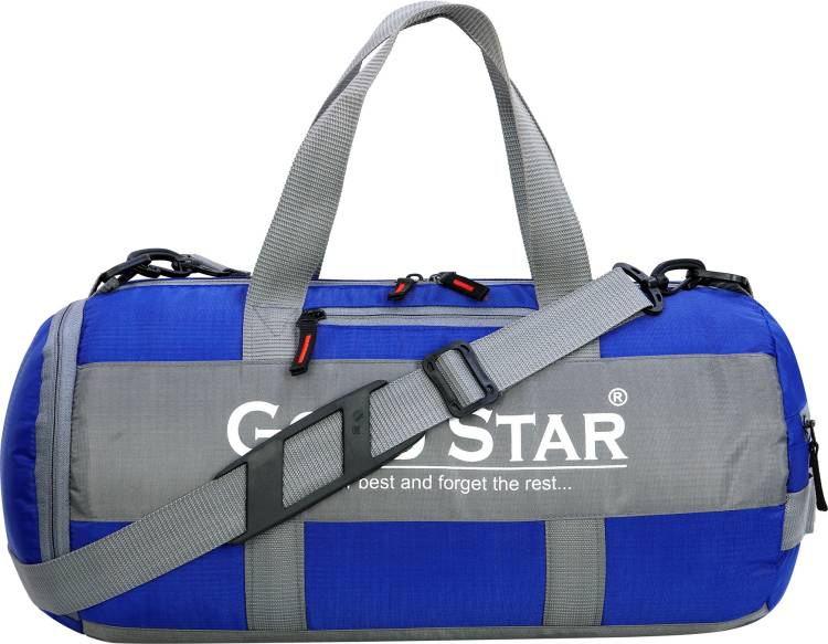 25 L Gym Duffel Bag - Large 25 L Gym Duffel Bag With Shoes pocket Attached (ROYAL BLUE) - Blue