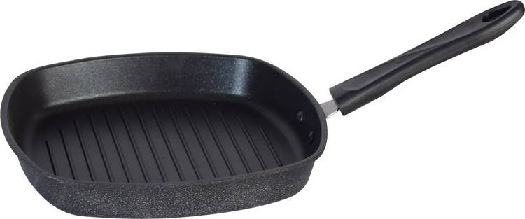 Flipkart SmartBuy Non Stick Aluminium Grill Pan Square Gas Stove Compatible Grill Pan Grill Pan 23 cm diameter 1 L capacity