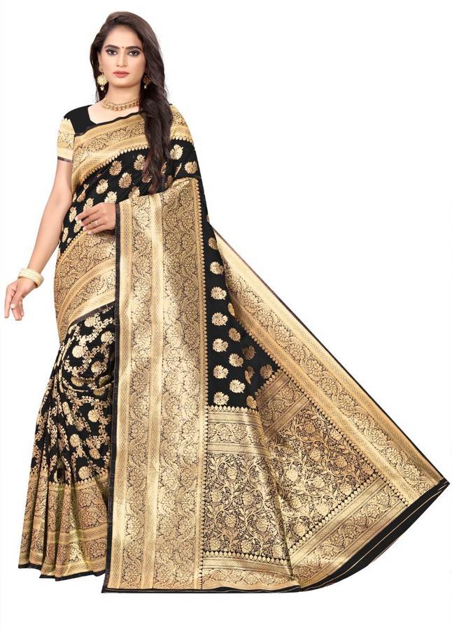 Embroidered Kanjivaram Handloom Art Silk Saree