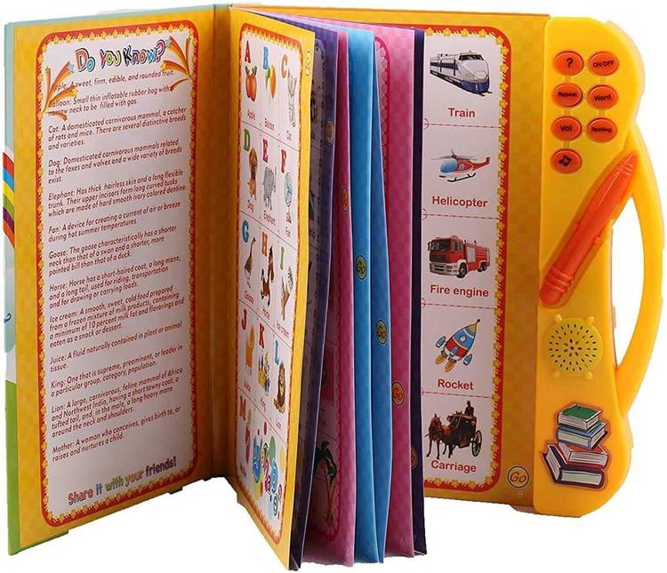 TUSHIKA Educational Learning E-Book for Children with Interesting Game and Learning Content, Baby Good Partners, Early Education Good Helper for Children