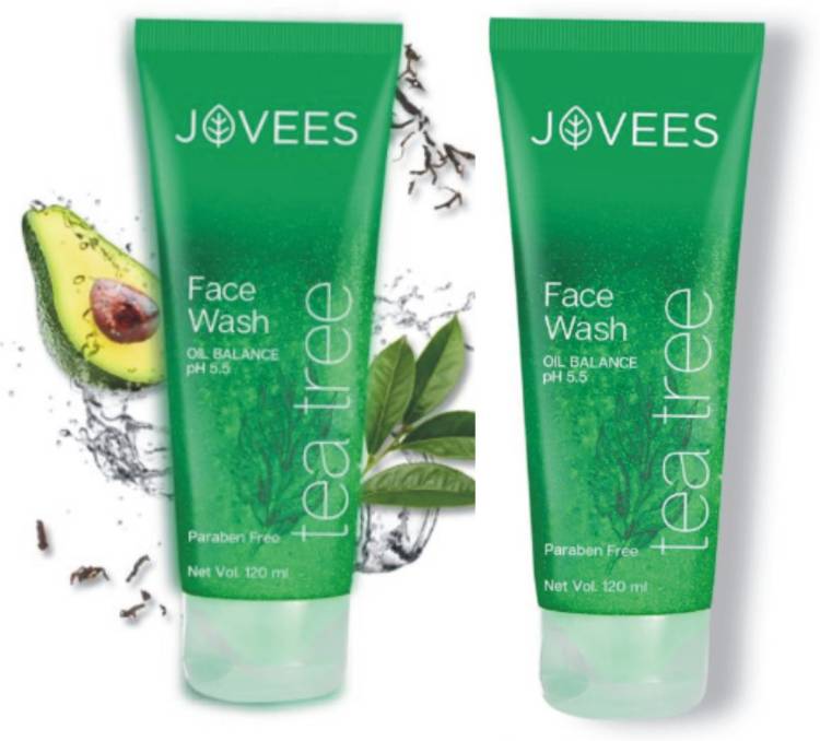 JOVEES Tea tree Oil balance fw pack of 2 Face Wash Price in India