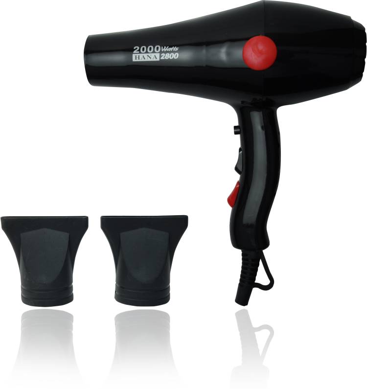 HANA 2 IN 1 PROFESSIONAL SERIES (HOT AIR + COLD AIR ) Hair Dryer (2000 W, Black) Hair Dryer Price in India