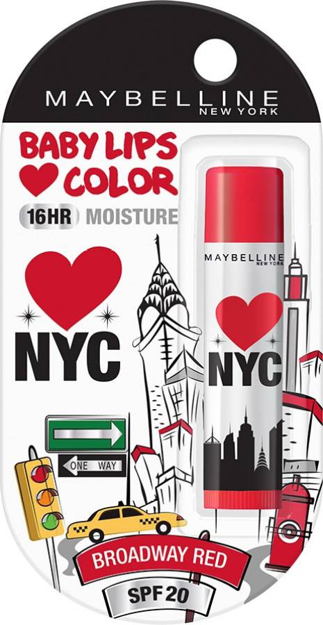 MAYBELLINE NEW YORK Baby Lips Loves NYC Lip Balm Broadway Red Price in India