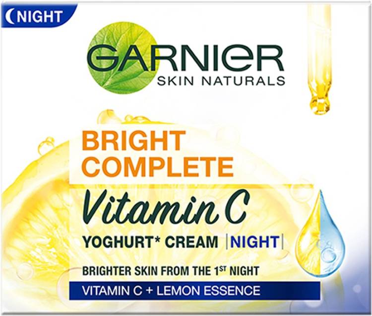GARNIER Bright Complete VITAMIN C YOGHURT Night Cream, 18g Price in India