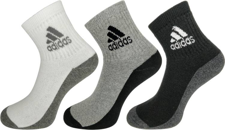 Original Cotton Full Cushion (AD-7039) (White/Grey Mel/Black) Men Ankle Length