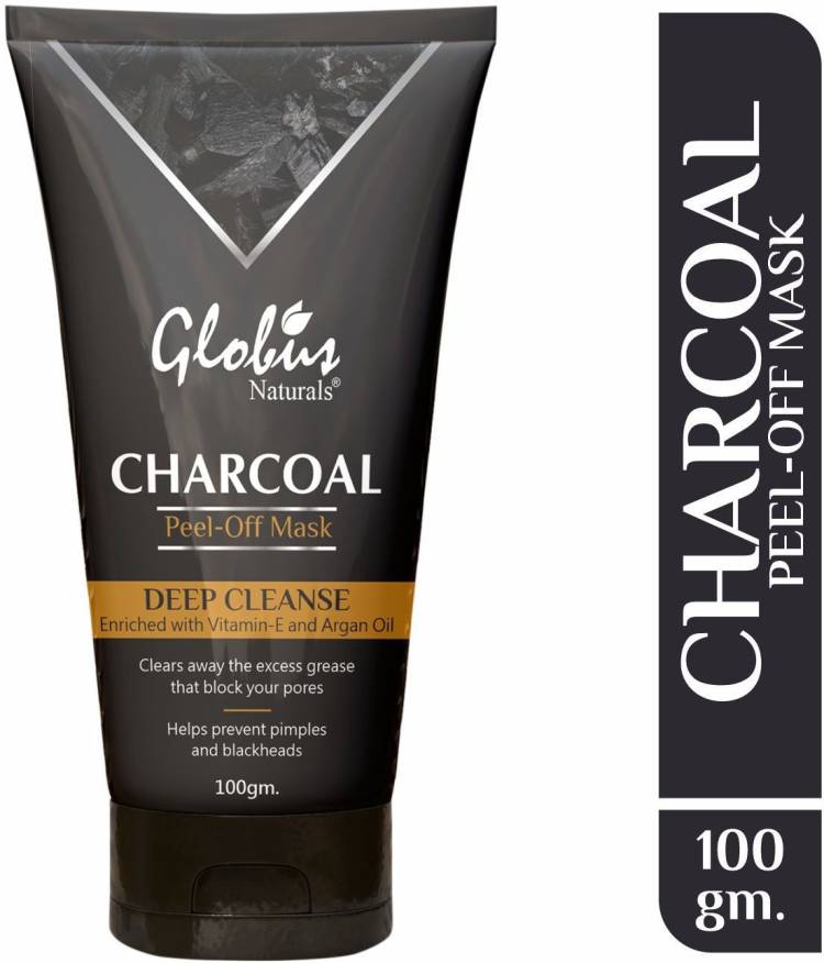 GLOBUS NATURALS Charcoal Peel Off Mask Enriched with Vitamin-E and Argan Oil Price in India