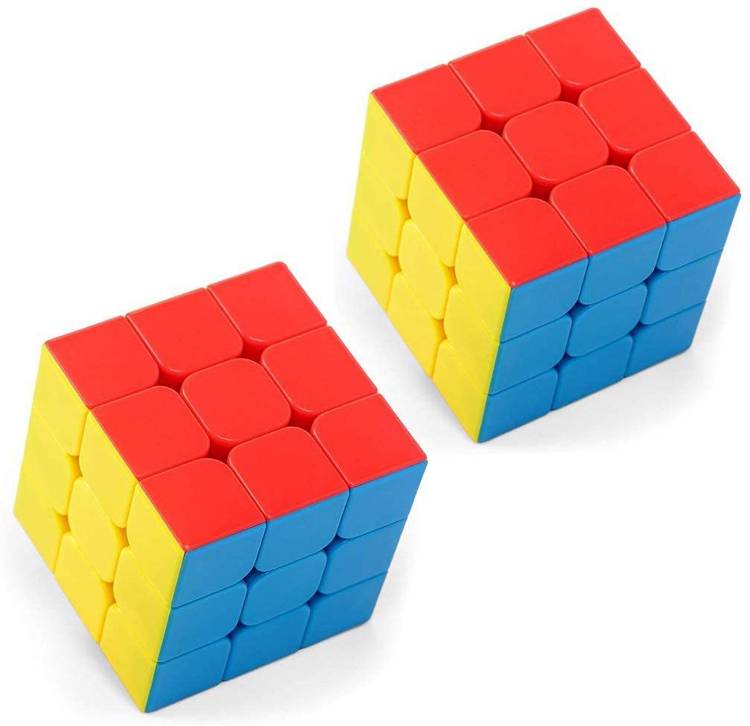 PRINGLE High Speed Stickerless Smooth 3x3x3 Cube Educational CUBE (Pack of 2, Multi)