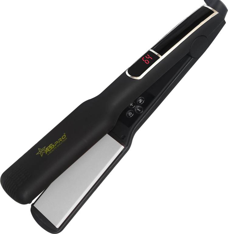 PROFESSIONAL FEEL ABS S3 ABS Pro Hair Straightener With 4 X Protection Silver Nano Titanium Ceramic Coating Wide Black Plate Women's Straightening Machine Electric Hair Styler Hair Straightener Price in India