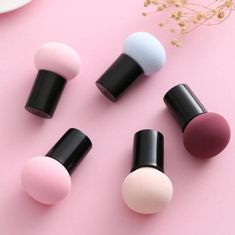 BELLA HARARO Elastic Soft Mushroom Shape 5 Piece Beauty Blender for Liquid, Cream and Powder Sponge Makeup Puff (Colors May Vary) Price in India