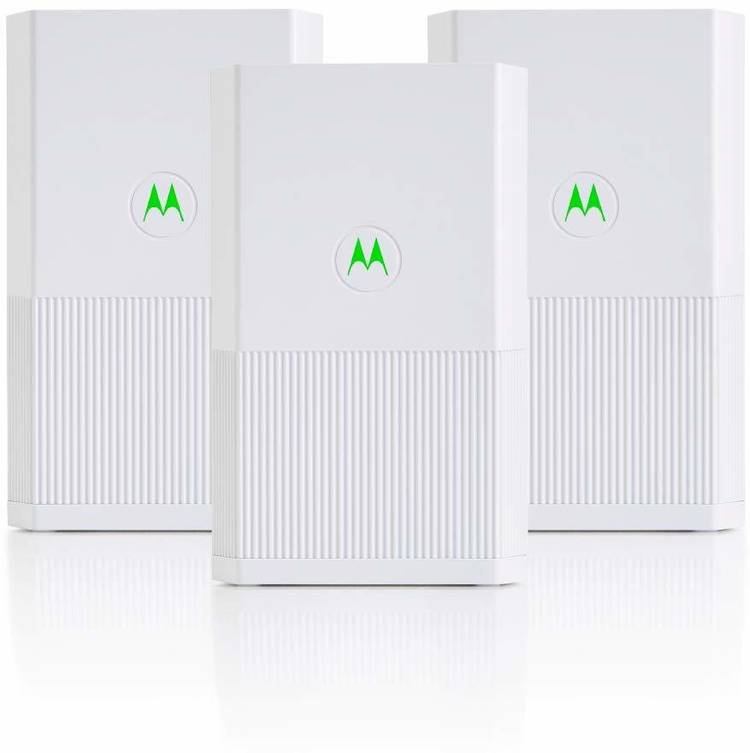 MOTOROLA MH7023 Whole Home Mesh WiFi System, AC2200 Tri-Band Mesh (Mesh 3-Pack) 2200 Mbps Mesh Router