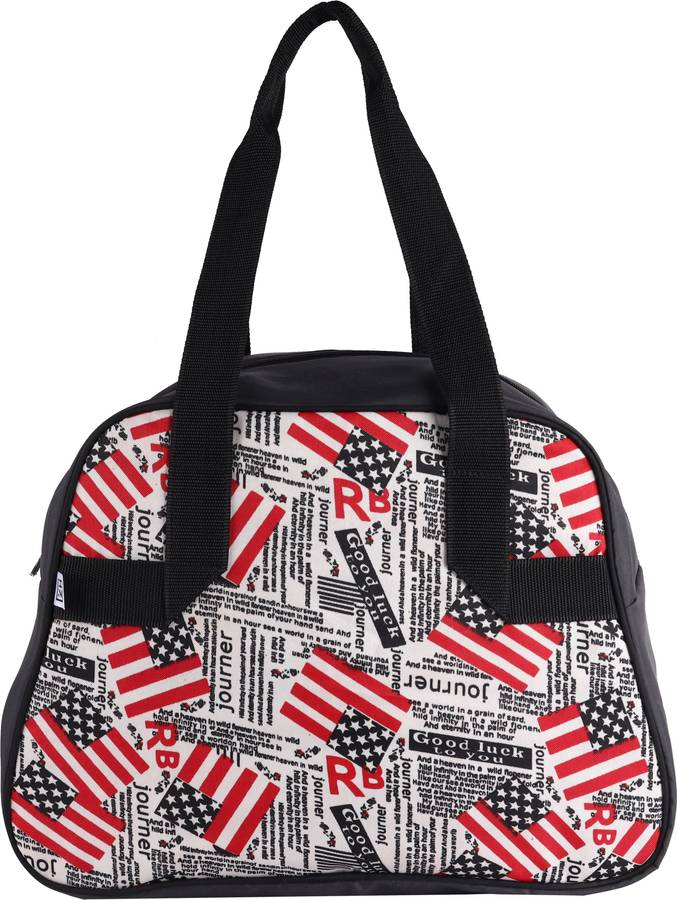 Women Grey, White, Red Tote - Extra Spacious