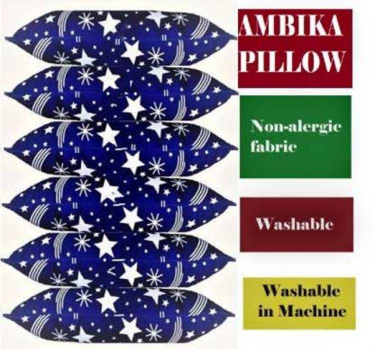 ambika fashion Microfibre Abstract Sleeping Pillow Pack of 6