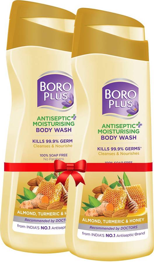 BOROPLUS Antiseptic + Moisturising Body Wash (Almond, Turmeric & Honey)