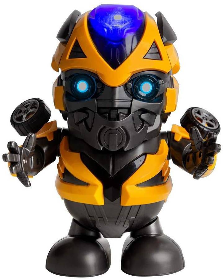 TUSHIKA BumbleBee transformer Dance Hero Toys Dancing Robot With 3D Light Music Dancing Action Figure Lights & Music Interactive Toy For Boy Girls Kids Children Gift