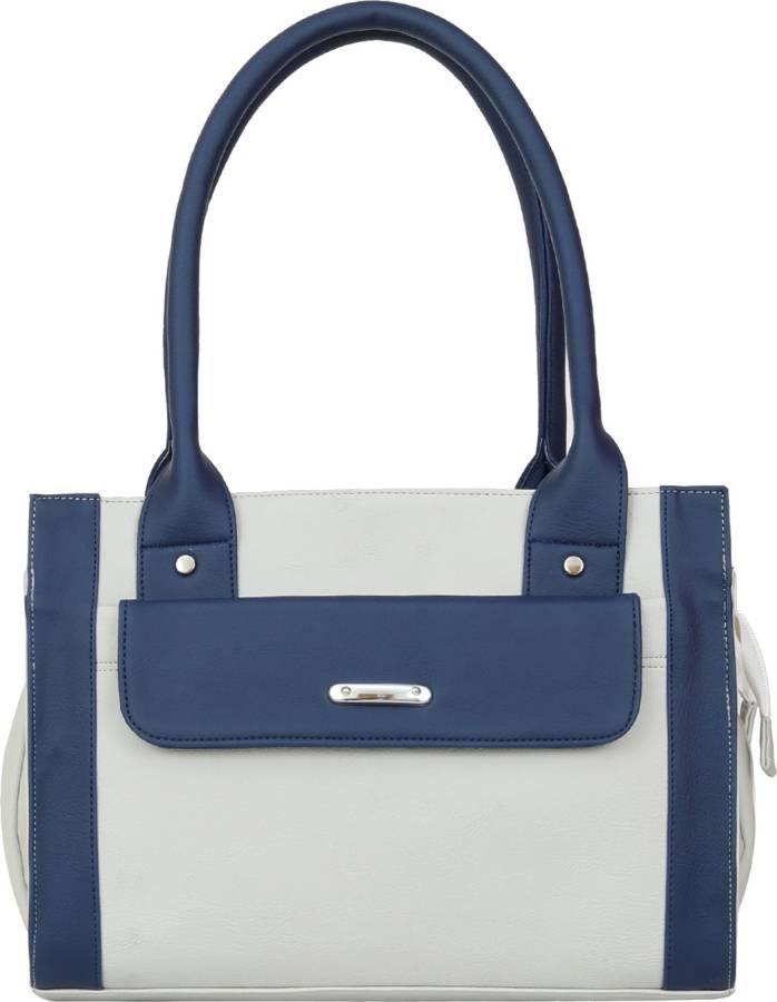 Women White, Blue Shoulder Bag - Extra Spacious Price in India