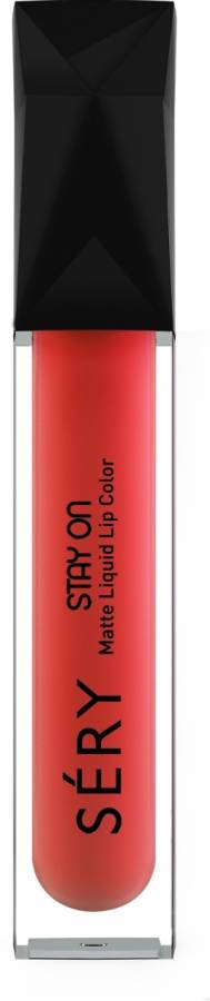 SERY Stay On Liquid Matte Lip Color - Coral Wave Price in India