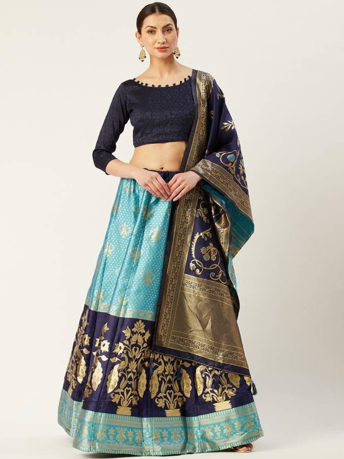 Paisley, Embellished, Floral Print Semi Stitched Lehenga Choli Price in India