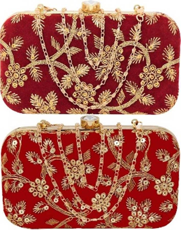 Party Red, Maroon  Clutch