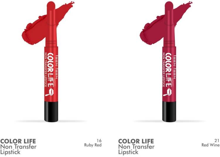 Teen.Teen Colorlife Combo (Ruby Red, Red Wine, 4.2 g) Price in India