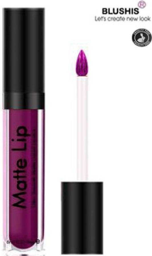 BLUSHIS Smudge proof Waterproof Long lasting Liquid ads matte me Lipstick Non Transfer Common Colour For Daily Use Hangout purple lady . Price in India