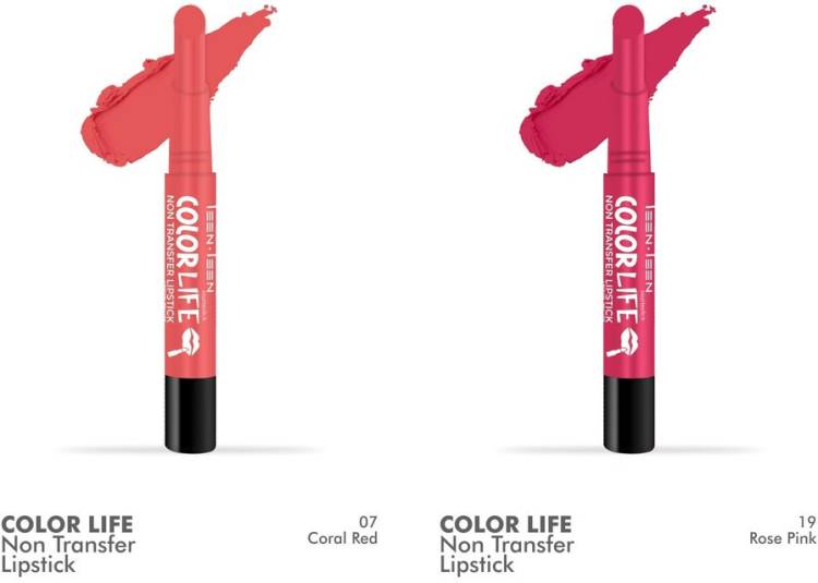 Teen.Teen Colorlife Combo (Coral Red, Rose Pink, 4.2 g) Price in India
