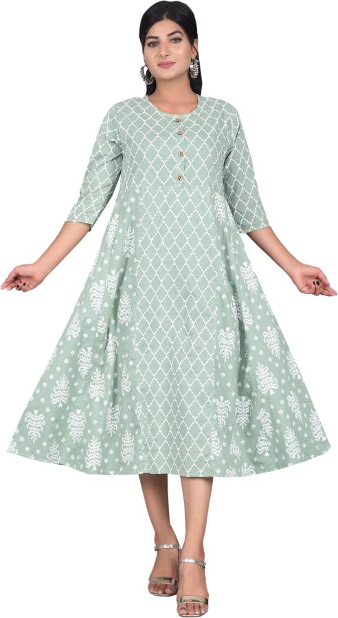 Women A-line Light Green Dress Price in India