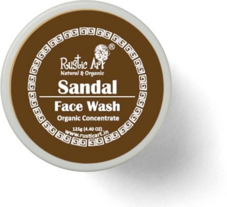 RUSTIC ART Organic Sandal Concentrate|Tan Free Glowing Skin| SLS Free Face Wash Price in India