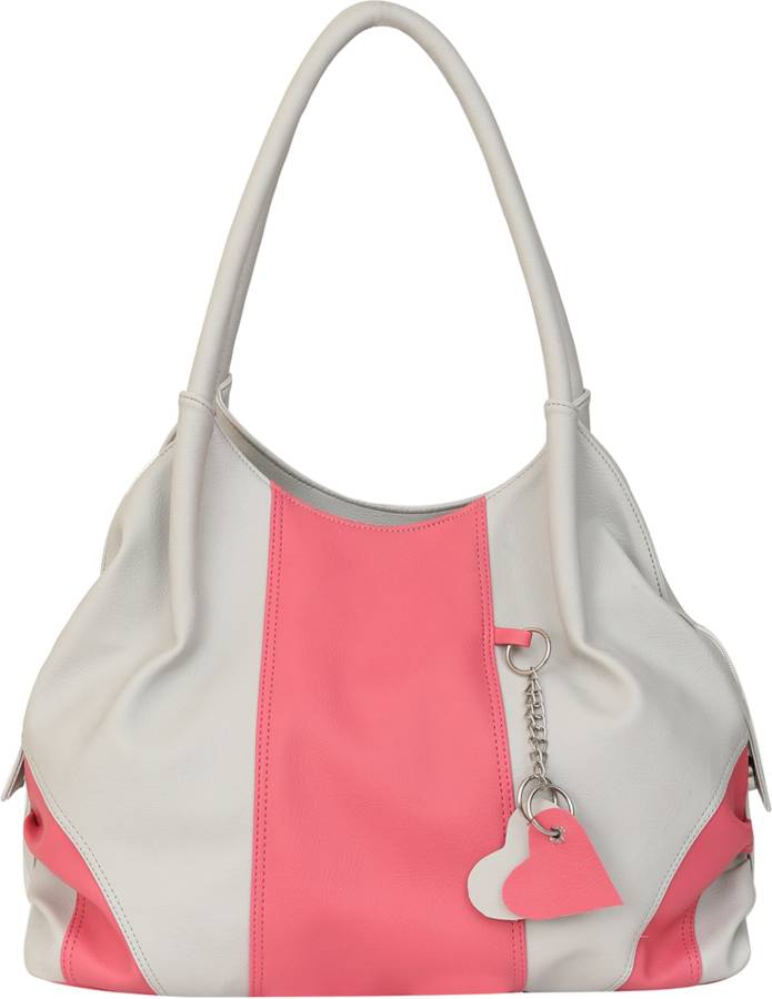 Women White, Pink Shoulder Bag Price in India