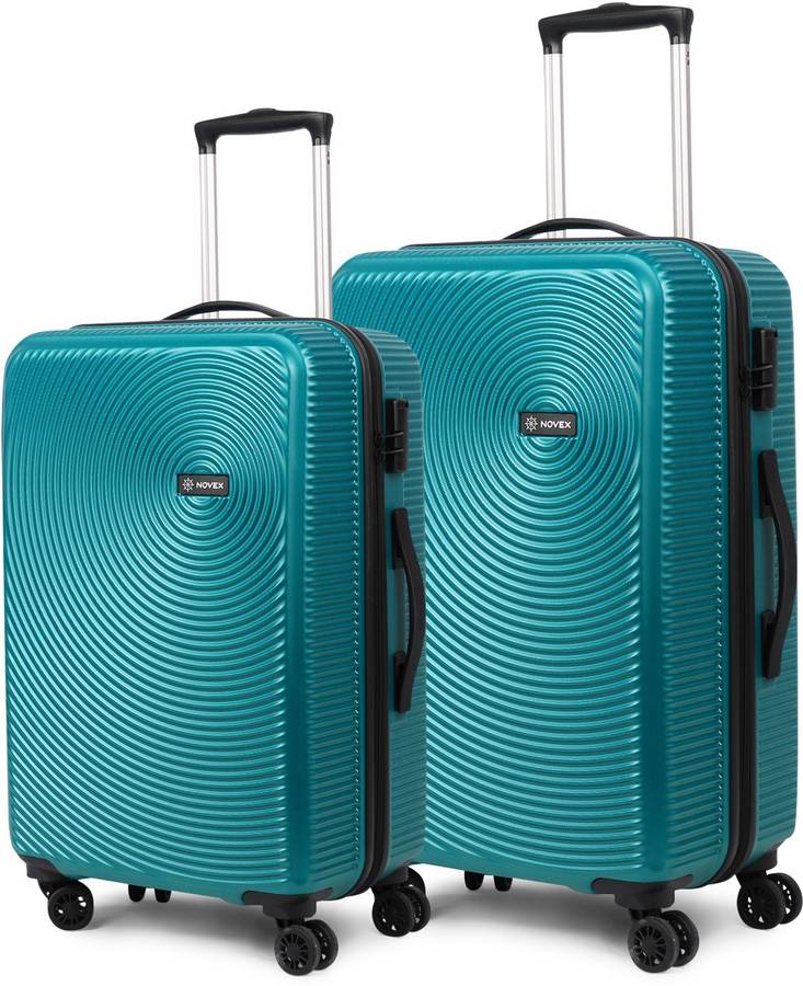 Hard Body Set of 2 Luggage - Ivory Polycarbonate Hard Sided Luggage Set of 2 Trolley Bags (Green) (20" & 24")/ Trolley Luggage / 4 Wheel Luggage / Trolley suitcase - Green