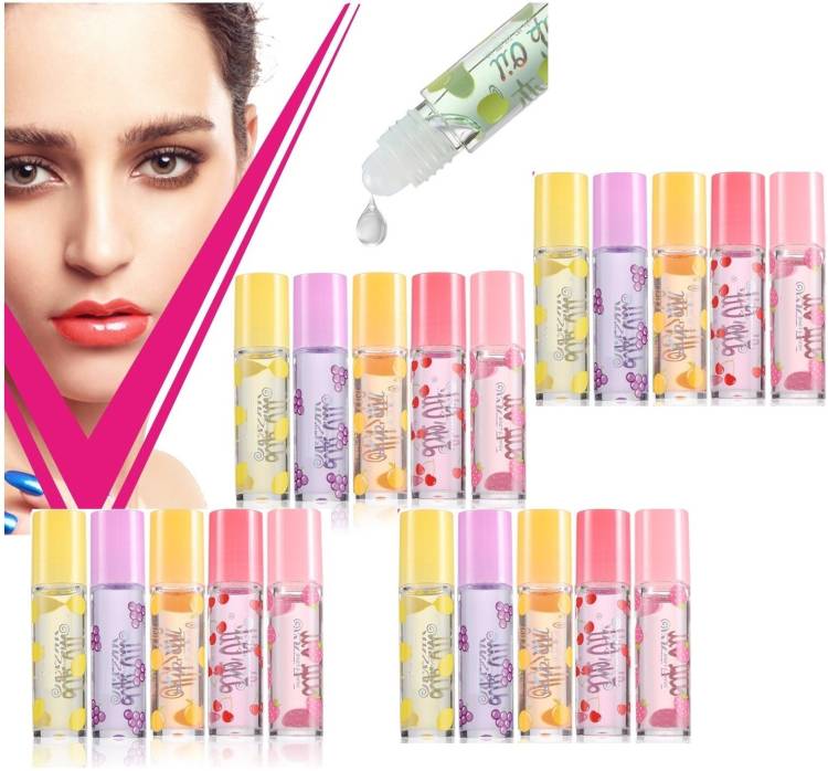 ADJD Bright Lipgloss Moisturize Lip Oil Glossy Jelly Lip Glaze Mirror Water Lip Gloss Set OF 24 Price in India