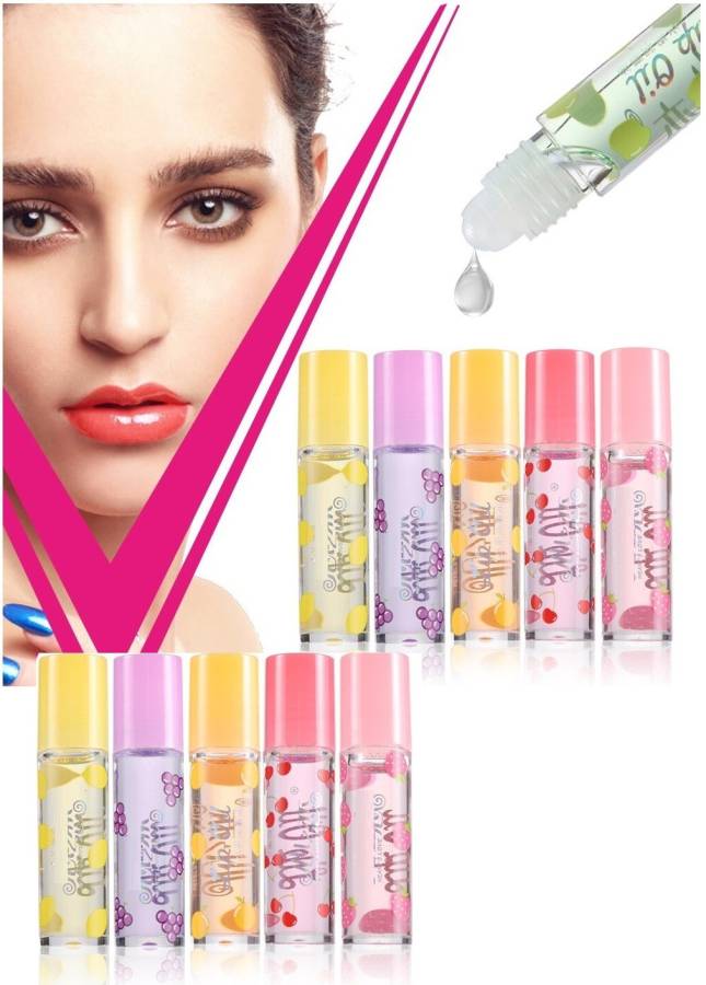 ADJD Bright Lipgloss Moisturize Lip Oil Glossy Jelly Lip Glaze Mirror Water Lip Gloss Set OF 12 Price in India