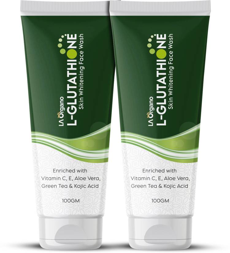 LA Organo L-Glutathione Skin Whitening & Brightening enriched with Kojic Acid & Green Tea  Face Wash Price in India