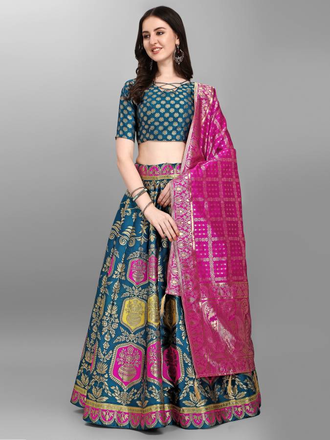 Printed Semi Stitched Lehenga Choli Price in India