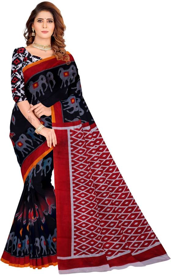 Printed, Blocked Printed Daily Wear Pure Cotton Saree Price in India
