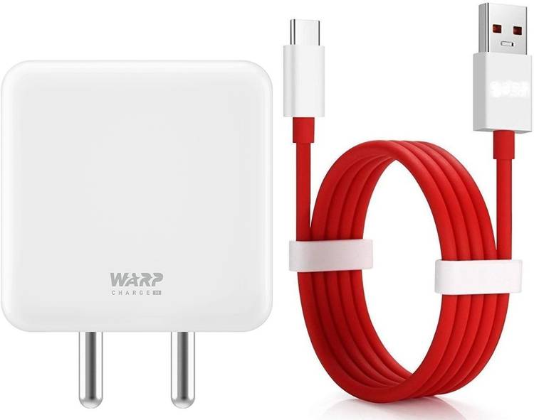 SClout Warp Dash Charger Adapter With Dash USB Type C Cable Compatible For OnePlus 7, 6, 5, 3T, 3, Nord, 8 4 A Mobile Charger with Detachable Cable