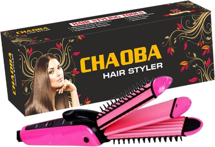 CHAOBA 3 In 1 Hair Care Collection of Electric Hair Curler, Hair Straightener & Hair Crimper with Ceramic Plate. A. Hair Styler Price in India