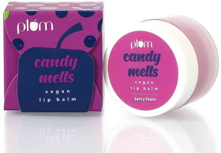 Plum Candy Melts Vegan Lip Balm | Berry Feast | Tinted Fruit Lip balm | 100% Vegan, Cruelty Free | 12g Berry Price in India